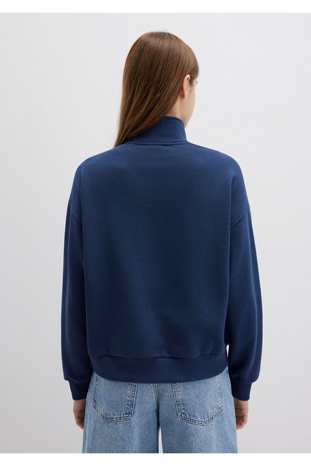 MAVİ KADIN LOGO BASKILI SWEATSHIRT Koyu Lacivert 1S10373-70488