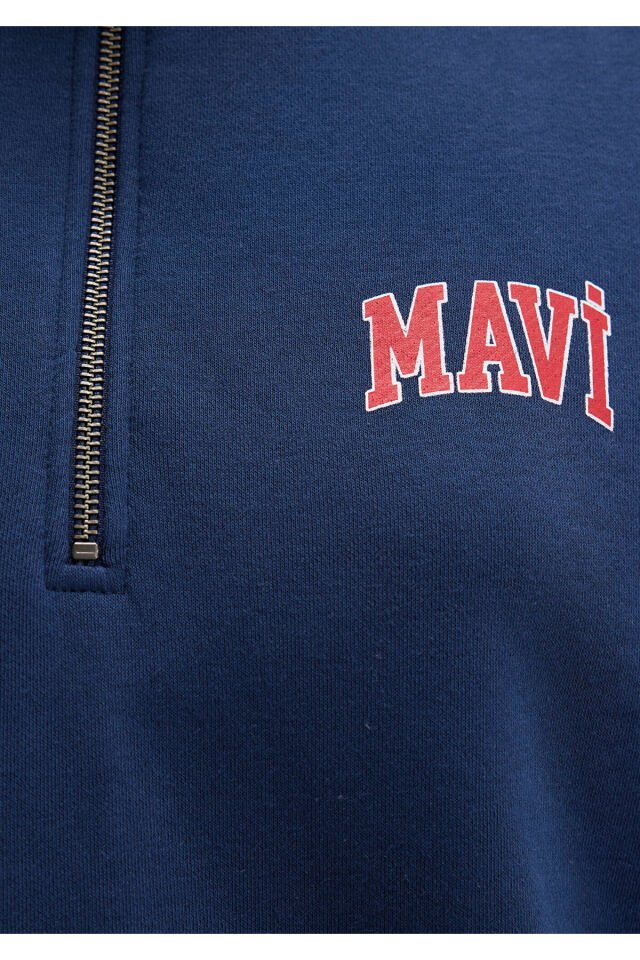 MAVİ KADIN LOGO BASKILI SWEATSHIRT Koyu Lacivert 1S10373-70488