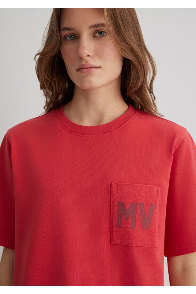 MAVİ KADIN MV BASKILI TİŞÖRT Chrysanthemum 1613152-71079