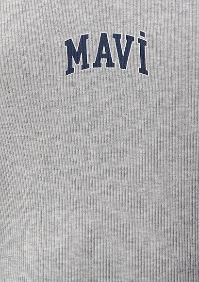 MAVİ KADIN MAVİ LOGO ATLET Gri Melanj 1611899-83096 GRİ - XS