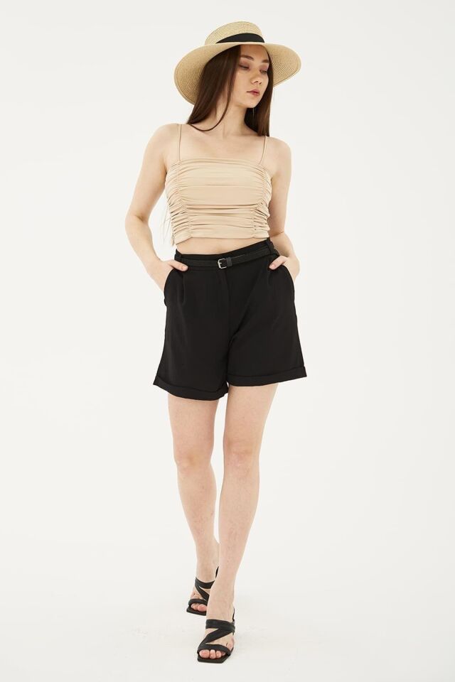 FASHION FRIENDS KADIN ŞORT 23Y-SRT0441K1 SİYAH - 38