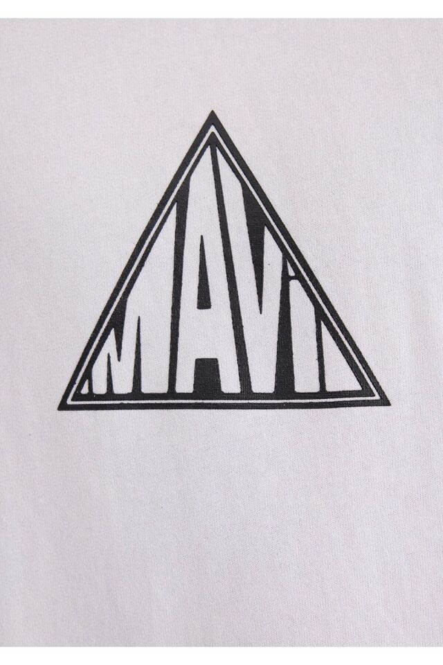 MAVİ ERKEK MAVİ BASKILI TİŞÖRT Beyaz 0612524-620