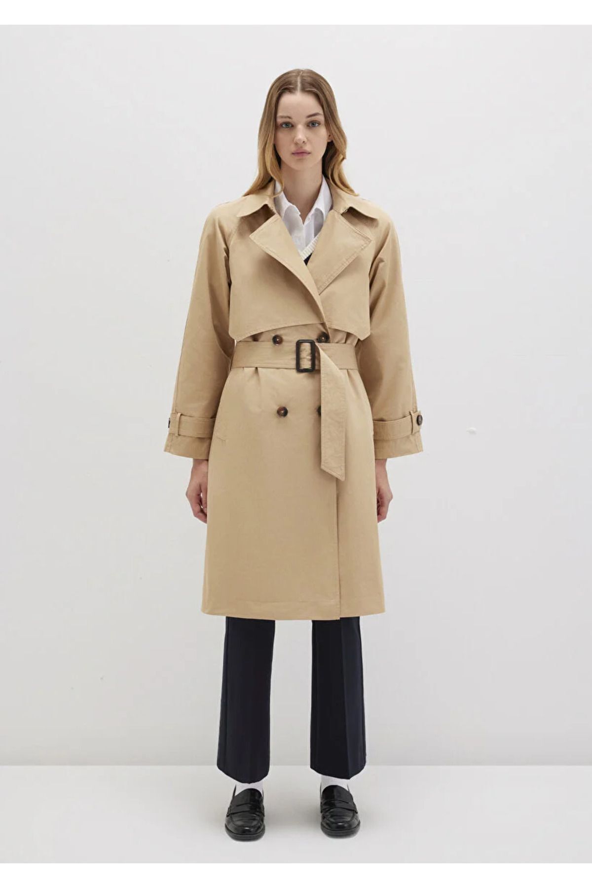 MAVİ KADIN TRENCHCOAT Curd and Whey 110703-82323