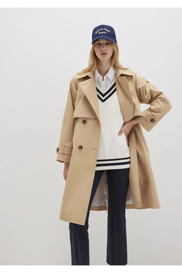 MAVİ KADIN TRENCHCOAT Curd and Whey 110703-82323