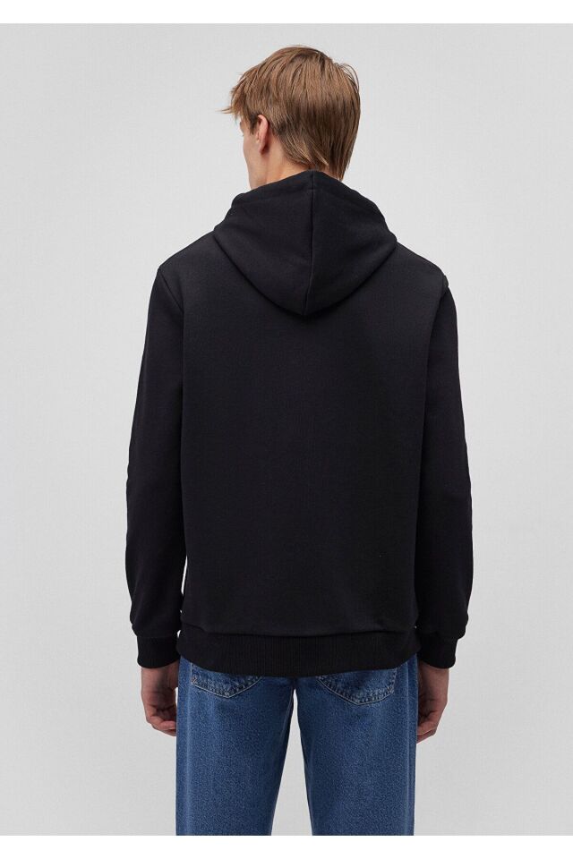 MAVİ ERKEK BASKILI KAPÜŞONLU SWEATSHIRT Siyah 0611721-900