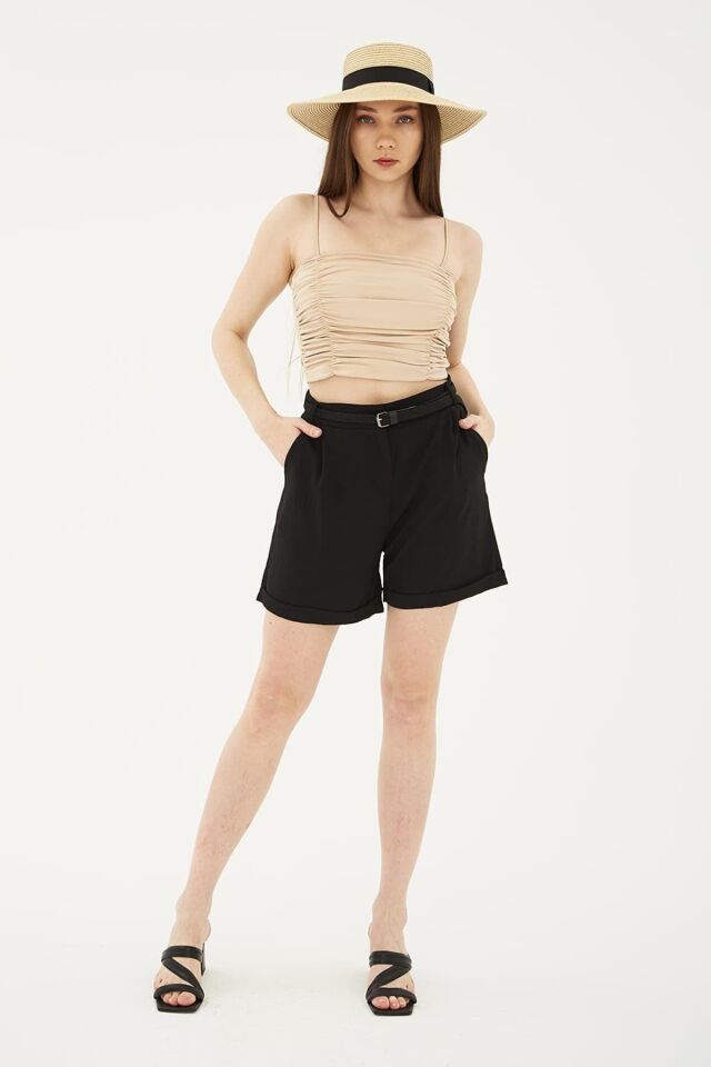 FASHION FRIENDS KADIN ŞORT 23Y-SRT0441K1 SİYAH - 42