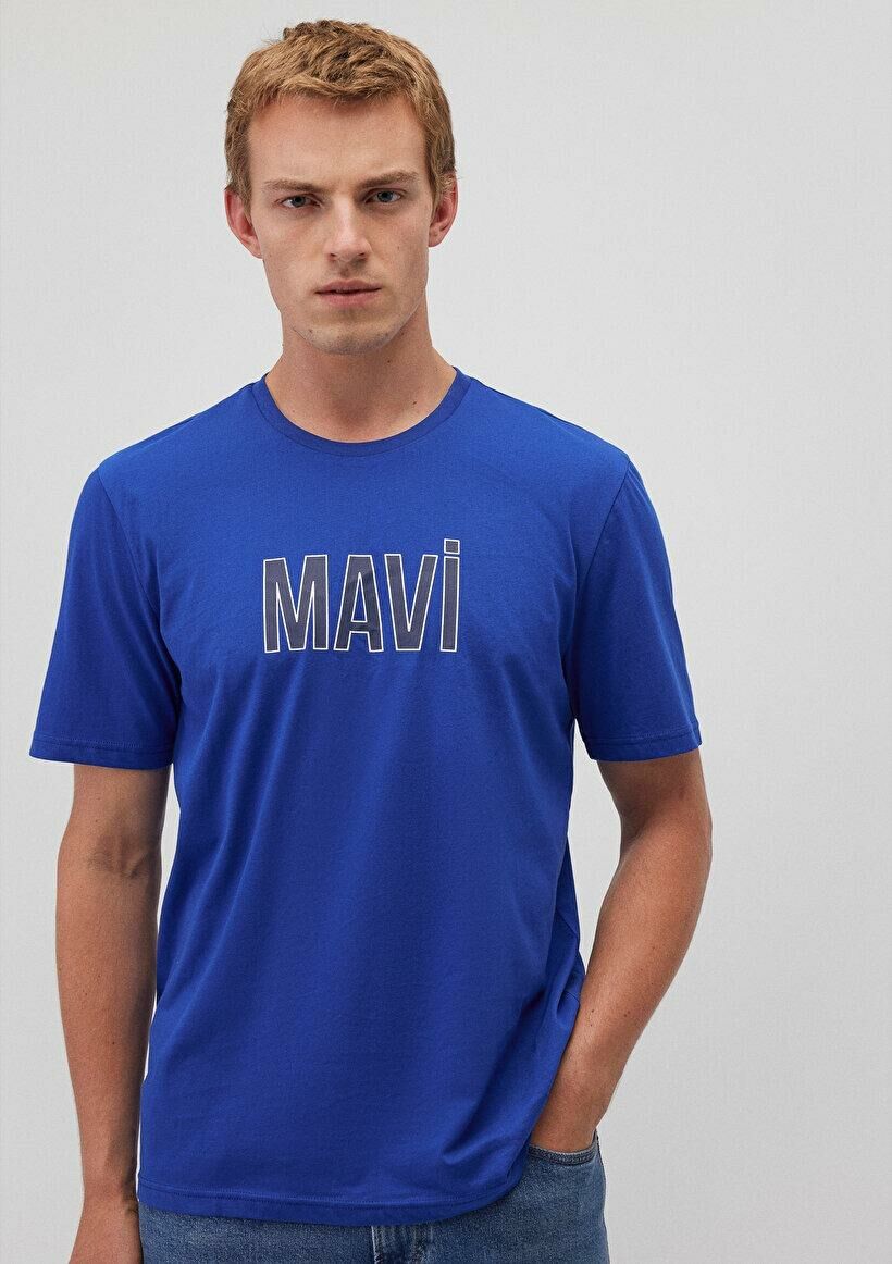 MAVİ ERKEK MAVİ LOGO TİŞÖRT Saks Mavi 066842-70896