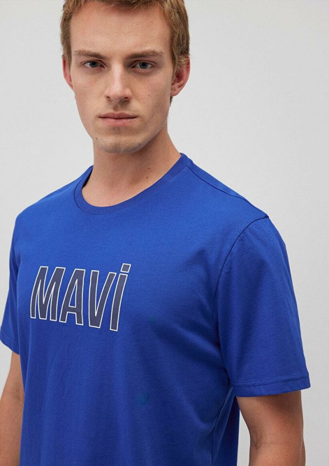 MAVİ ERKEK MAVİ LOGO TİŞÖRT Saks Mavi 066842-70896