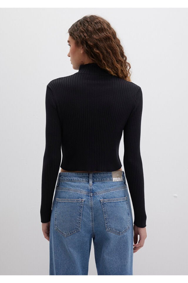 MAVİ KADIN FERMUARLI KAZAK Siyah 171469-900