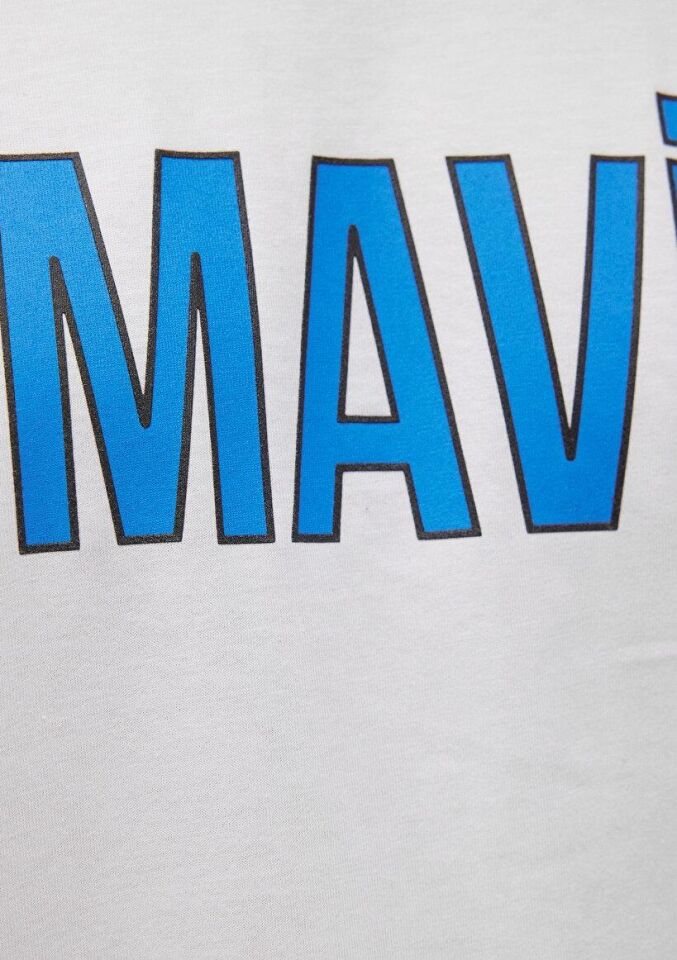 MAVİ ERKEK MAVİ LOGO TİŞÖRT Beyaz 066842-620