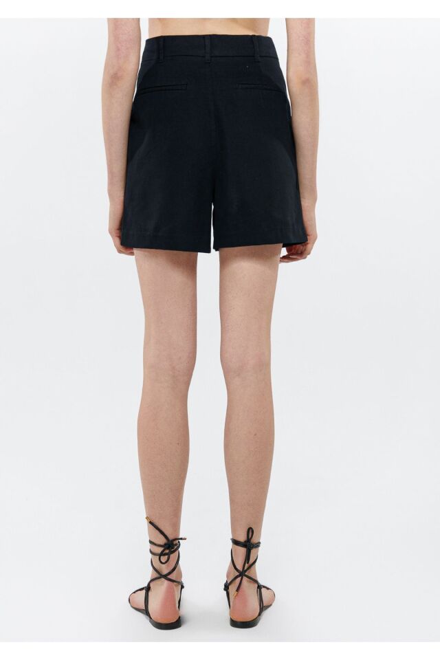 MAVİ KADIN DOKUMA ŞORT Siyah 1410079-900