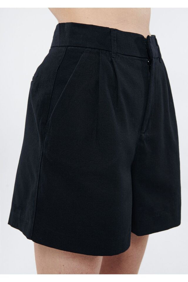 MAVİ KADIN DOKUMA ŞORT Siyah 1410079-900