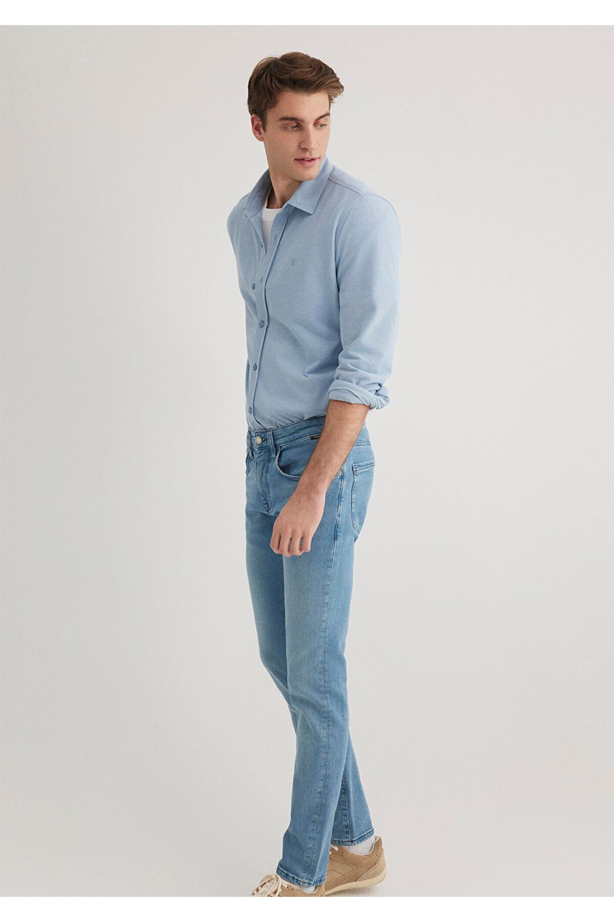 MAVİ ERKEK UZUN KOL GÖMLEK  Gölge Mavi 0210294-70730