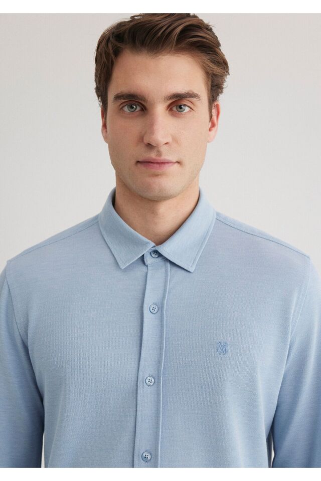 MAVİ ERKEK UZUN KOL GÖMLEK  Gölge Mavi 0210294-70730