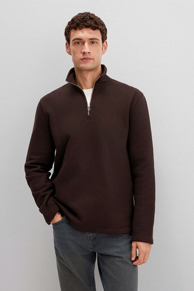 MAVİ ERKEK HALF ZIP SWEATSHIRT Ganache 0S10519-89103