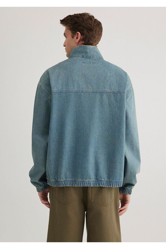 MAVİ ERKEK HALF ZIP GÖMLEK İndigo 0211418-18790