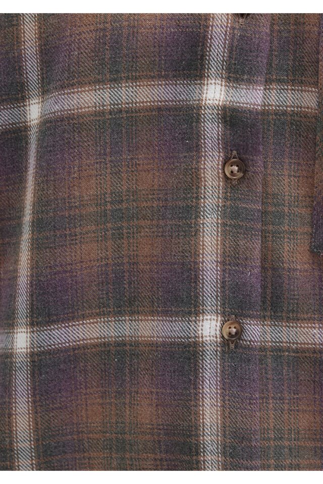 MAVİ KADIN UZUN KOLLU GÖMLEK Kahvrengi Kareli 1211284-83169