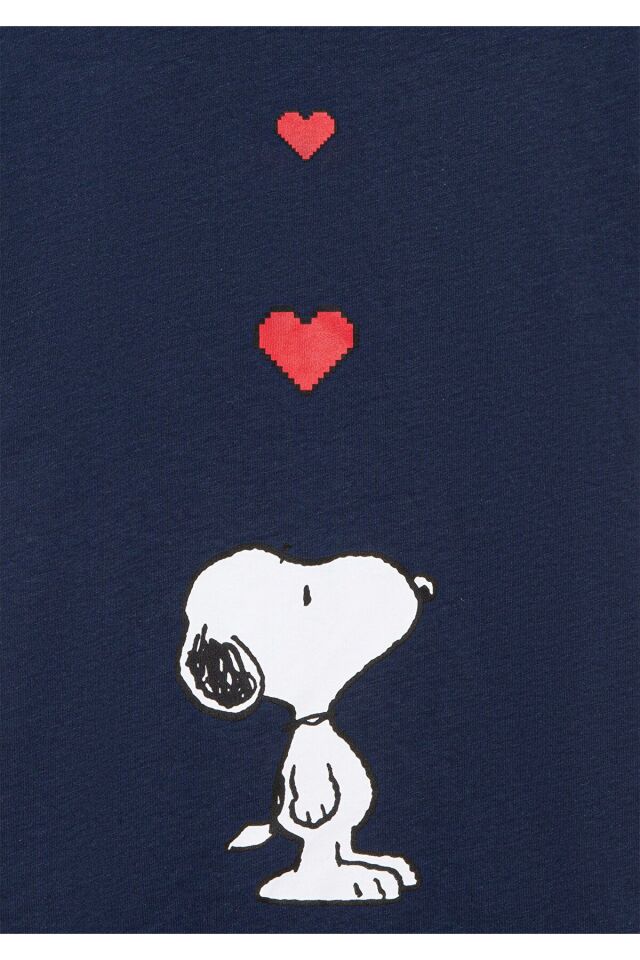 MAVİ ÇOCUK SNOOPY KALP BASKILI TİŞÖRT Koyu Lacivert 7610242-70488