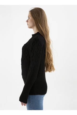 FASHION FRIENDS KADIN YARIM BALIKÇI KAZAK 22K0435K1