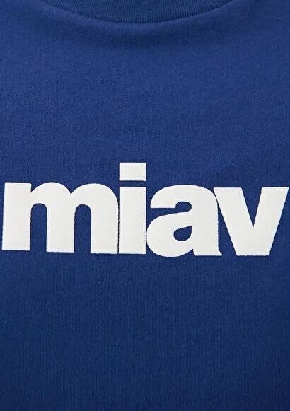 MAVİ ERKEK MİAV BASKILI TİŞÖRT Koyu Saks Mavi 067153-70722