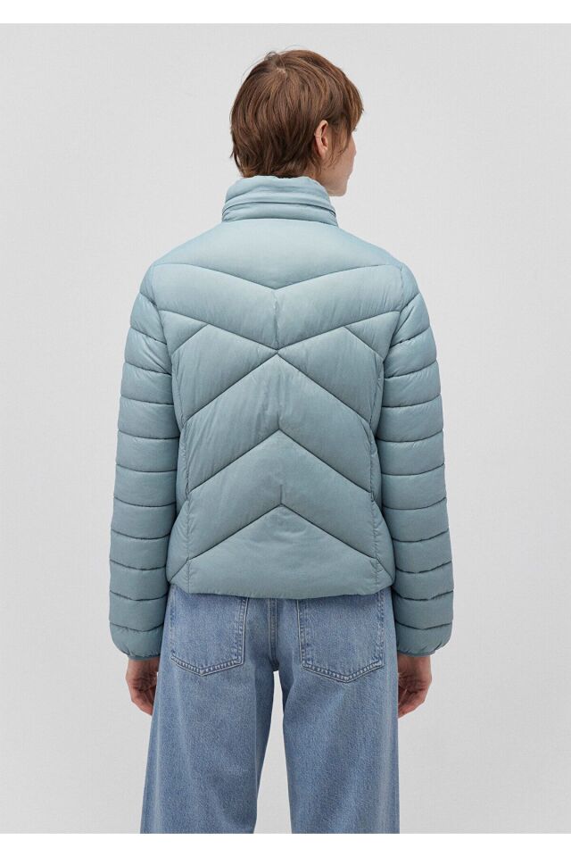 MAVİ KADIN DİK YAKA CEKET Soluk Mavi 110698-34521