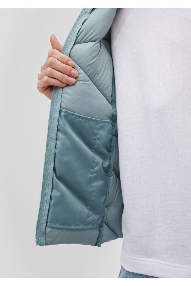 MAVİ KADIN DİK YAKA CEKET Soluk Mavi 110698-34521