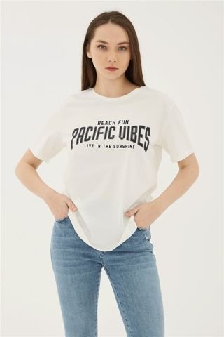FASHION FRIENDS KADIN BASKILI T-SHİRT 23Y-TST0383K1