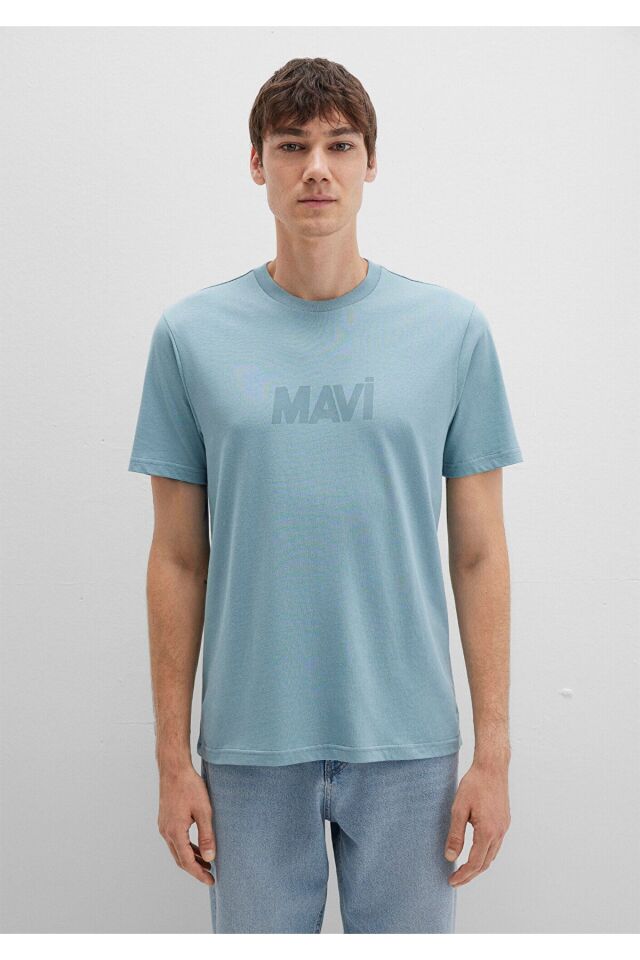 MAVİ ERKEK LOGO TİŞÖRT TAŞ MAVİ 0612896-70838