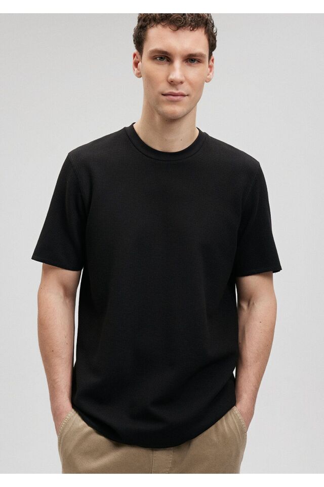 MAVİ ERKEK BİSİKLET YAKA TİŞÖRT Siyah 0610277-900