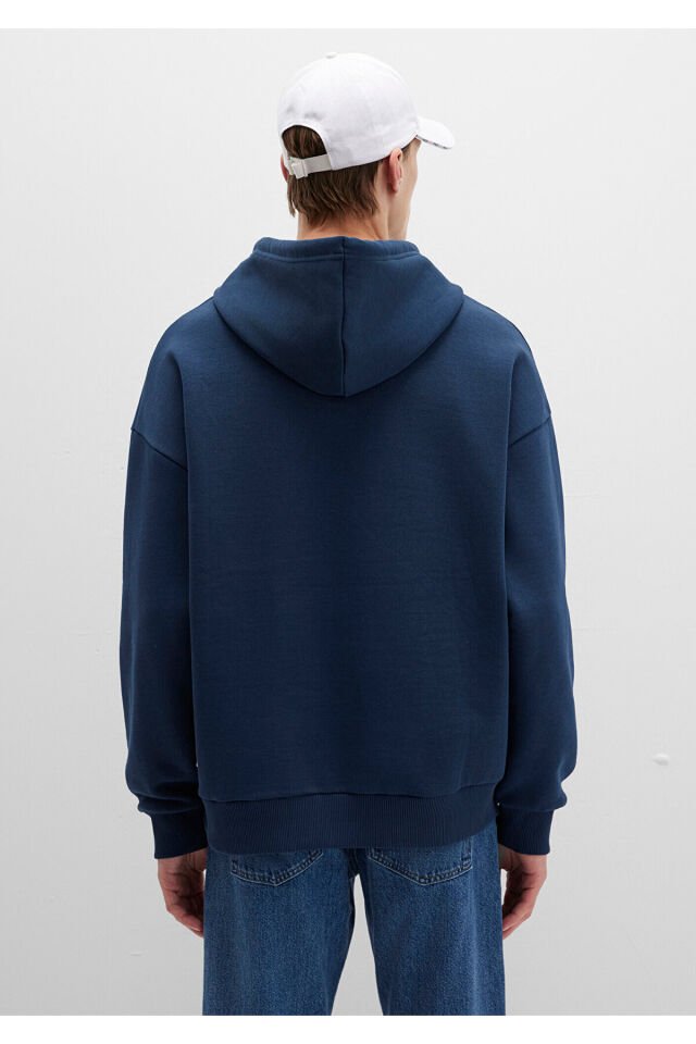 MAVİ ERKEK MAVİ BASKILI SWEATSHIRT Gece Lacivert 067149-29743