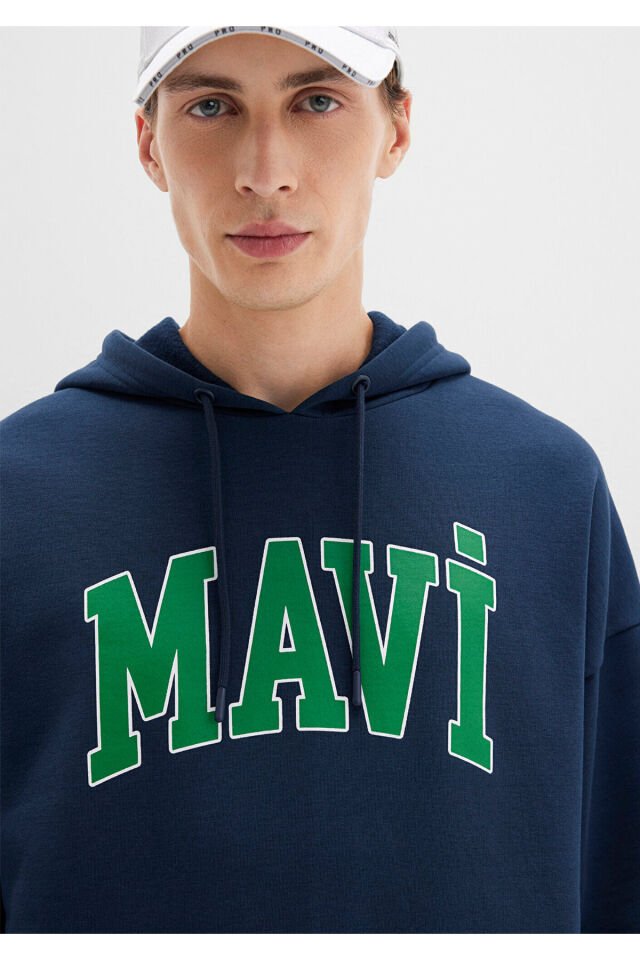 MAVİ ERKEK MAVİ BASKILI SWEATSHIRT Gece Lacivert 067149-29743