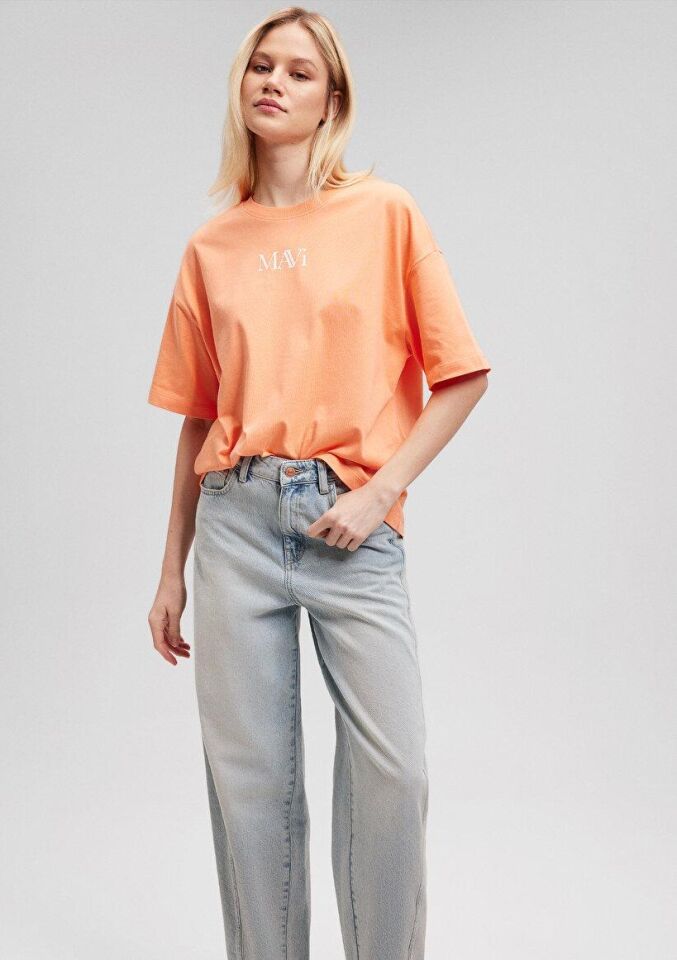 MAVİ KADIN MAVİ LOGO TSHIRT Papaya 1611593-84617