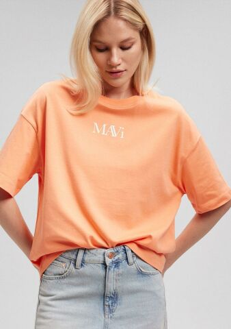 MAVİ KADIN MAVİ LOGO TSHIRT Papaya 1611593-84617