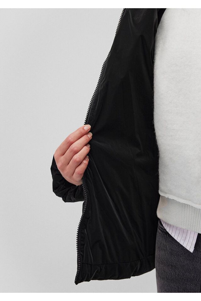 MAVİ KADIN KAPÜŞONLU CEKET Siyah 1110043-900