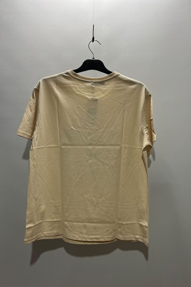 FASHION FRIENDS KADIN BASKILI T-SHİRT 23Y-TST0410K1 HARDAL - M