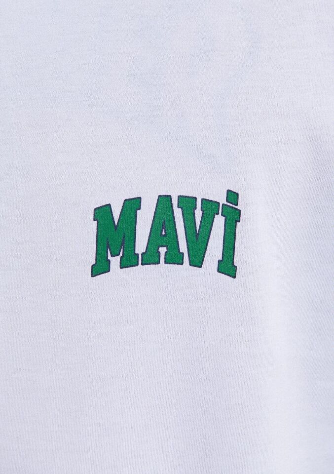 MAVİ ERKEK MAVİ LOGO TİŞÖRT Beyaz 0611714-620