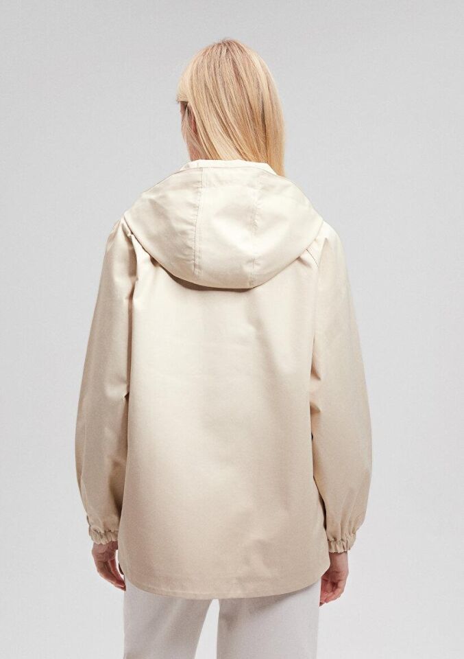 MAVİ KADIN KAPÜŞONLU CEKET Kum Beji 1110014-70134