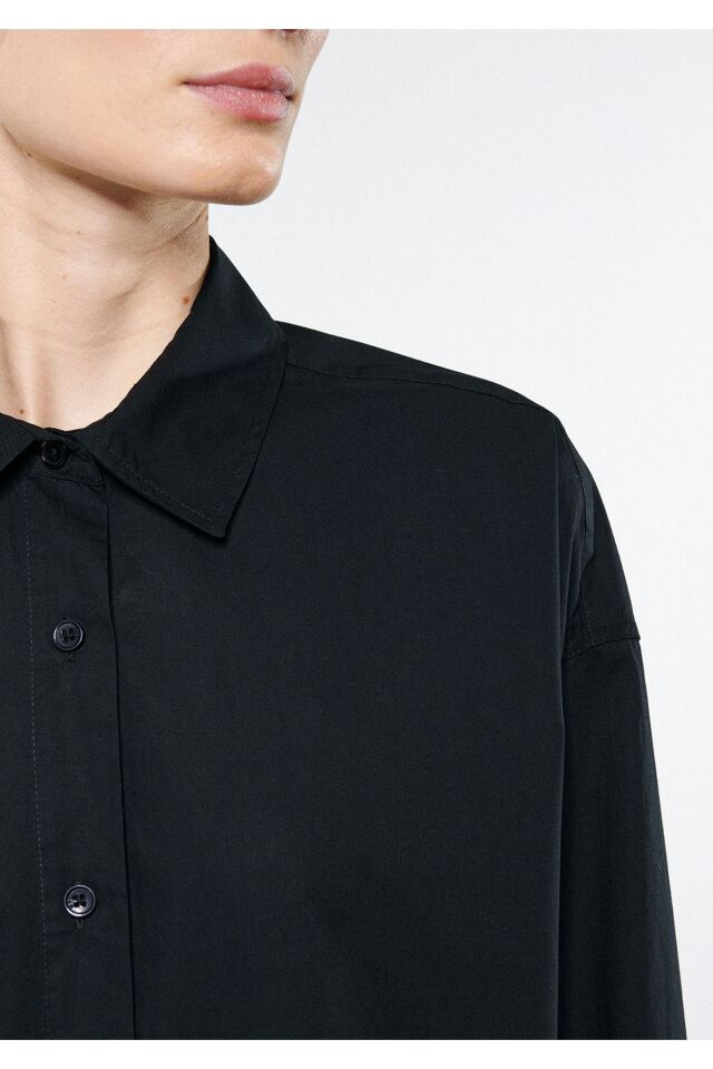 MAVİ KADIN UZUN KOL GÖMLEK Siyah 1210103-900