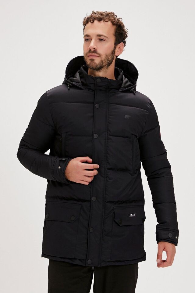 BAD BEAR ERKEK POLAR COLONEL PUFFER COAT 23.02.13.010 SİYAH - L