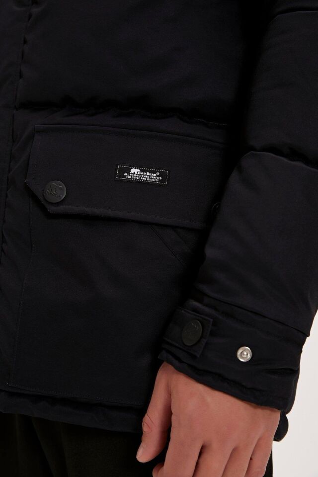 BAD BEAR ERKEK POLAR COLONEL PUFFER COAT 23.02.13.010 SİYAH - L