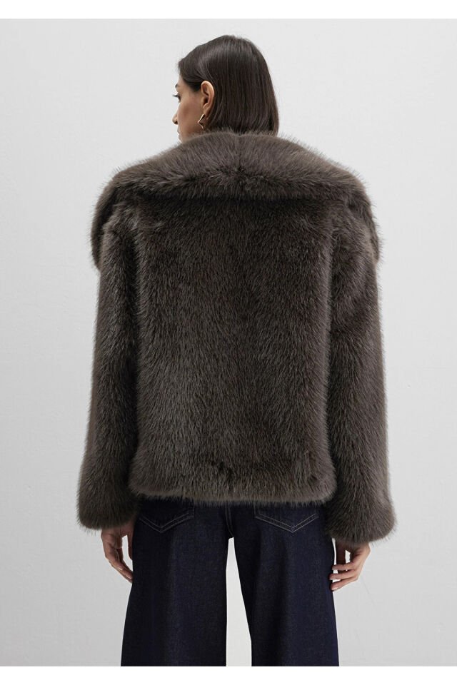 MAVİ KADIN KISA TÜYLÜ CEKET Turkish Coffee 1110781-71593