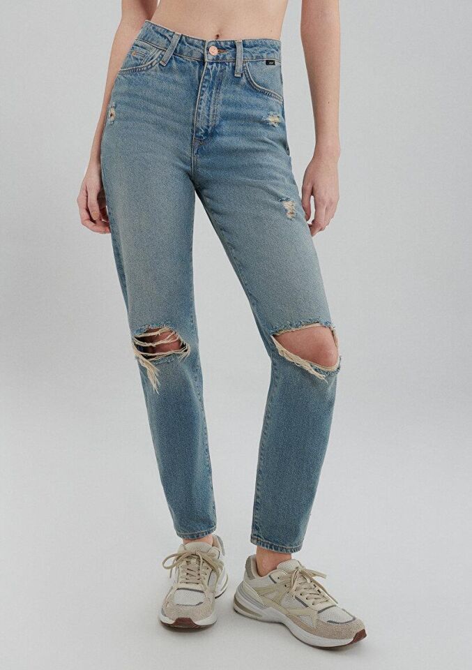 MAVİ KADIN STAR Mid Ripped 90's 101077-85157