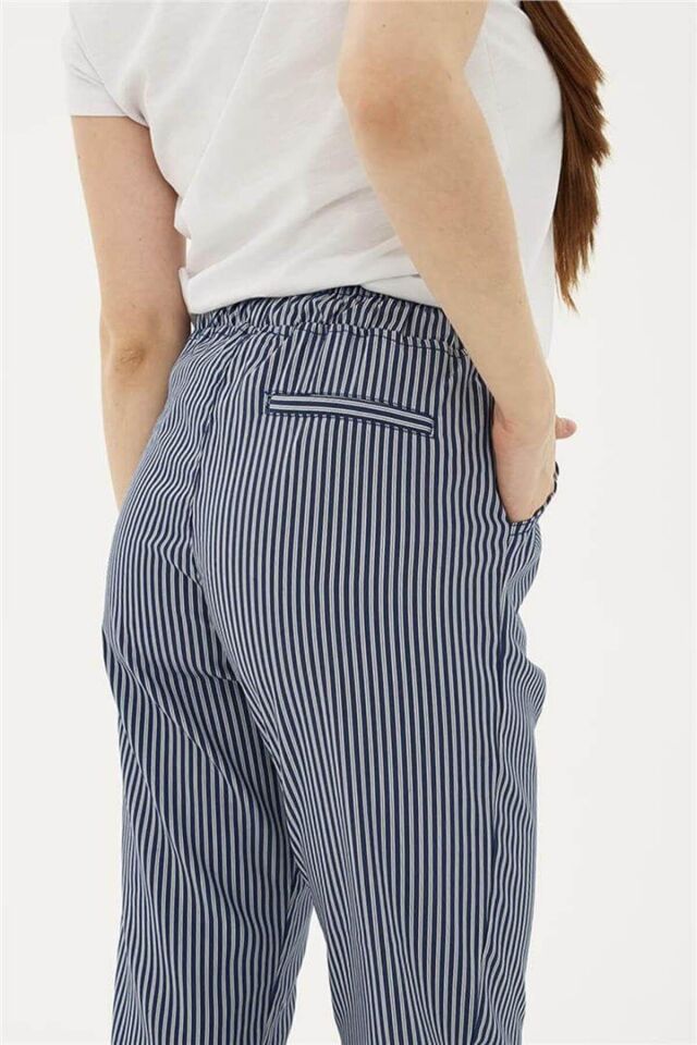 FASHION FRIENDS KADIN ÇİZGİLİ PANTOLON 24Y0344K1