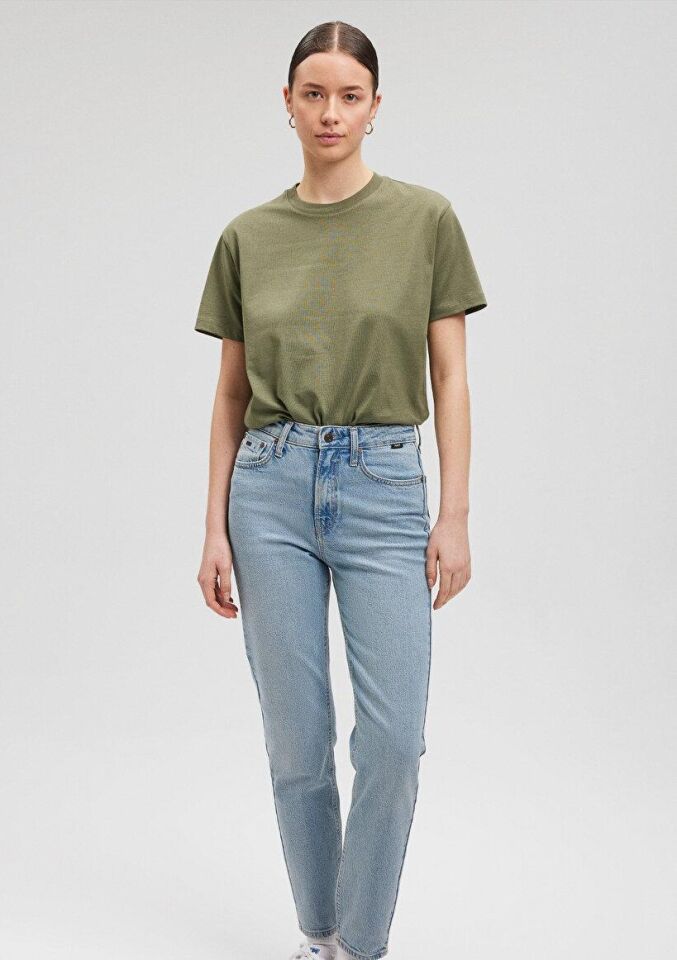 MAVİ KADIN BASIC SHORT SLEEVE TEE Koyu Yeşil 1600965-71559