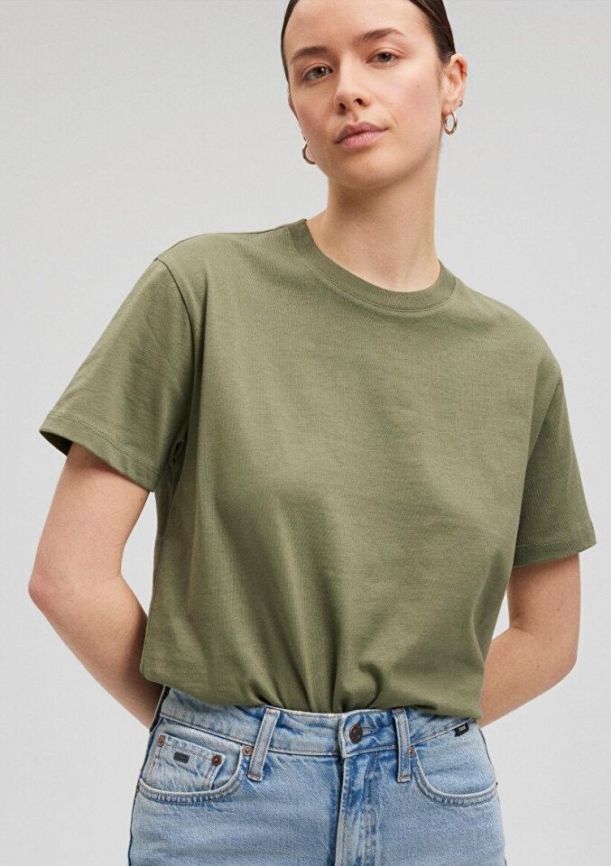MAVİ KADIN BASIC SHORT SLEEVE TEE Koyu Yeşil 1600965-71559