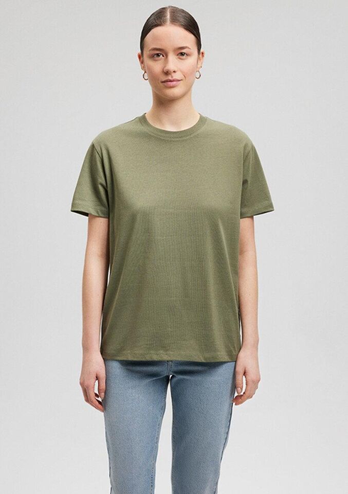 MAVİ KADIN BASIC SHORT SLEEVE TEE Koyu Yeşil 1600965-71559
