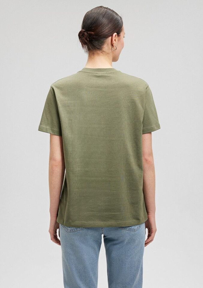 MAVİ KADIN BASIC SHORT SLEEVE TEE Koyu Yeşil 1600965-71559