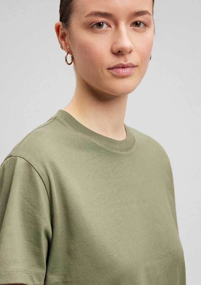 MAVİ KADIN BASIC SHORT SLEEVE TEE Koyu Yeşil 1600965-71559