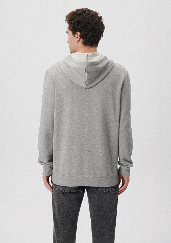 MAVİ ERKEK LOGO KAPÜŞONLU SWEATSHIRT  Açık Gri Mela 065606-28387