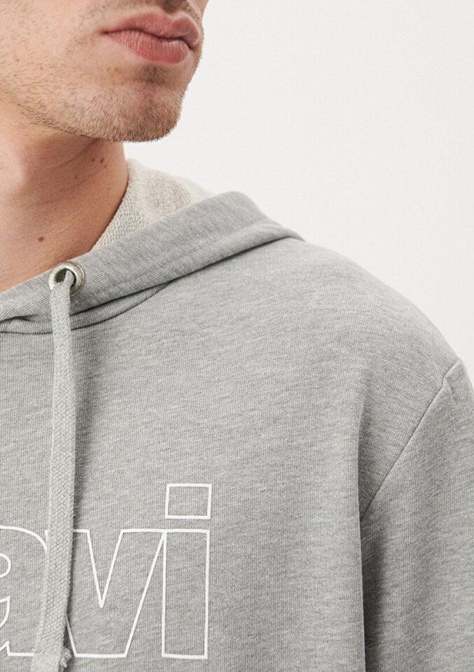 MAVİ ERKEK LOGO KAPÜŞONLU SWEATSHIRT  Açık Gri Mela 065606-28387